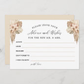 Boho Pampas Grass Advies en wensen Bedankkaart (Voorkant / Achterkant)