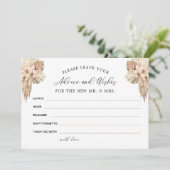 Boho Pampas Grass Advies en wensen Bedankkaart (Staand voorkant)