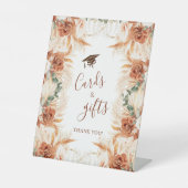 Boho Pampas Grass Afstuderen Kaarten & Geschenken Reclamebord Met Voetstuk (Voorkant)