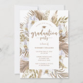 Boho Pampas Grass Arch Afstuderen Kaart (Voorkant)