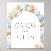 Boho Pampas Grass Arch Baby shower Kaarten en gesc Poster (Voorkant)
