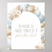 Boho Pampas Grass Arch Baby shower Trekteken Poster (Voorkant)