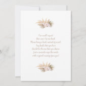 Boho Pampas Grass Arch Baby shower Twin Girls Kaart (Achterkant)