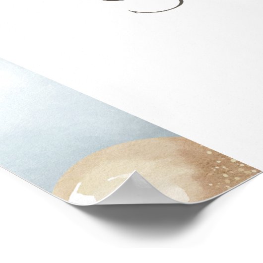 Boho Pampas Grass Arch Baby shower Welkomstbord Poster (Hoek)