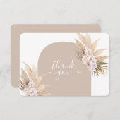 Boho Pampas Grass Arch bruiloft bedankje Bedankkaart (Voorkant / Achterkant)