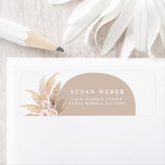 Boho Pampas Grass Arch Etiket (Insitu)