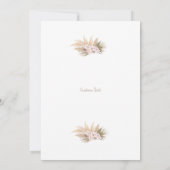 Boho Pampas Grass Arch First Heilige Communie Kaart (Achterkant)