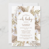 Boho Pampas Grass Arch Oh Baby shower Kaart (Voorkant)