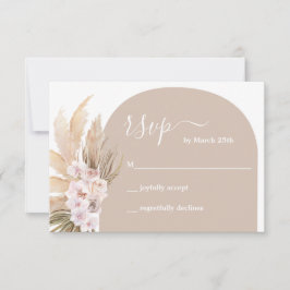 Boho Pampas Grass Arch RSVP-kaart RSVP Kaartje