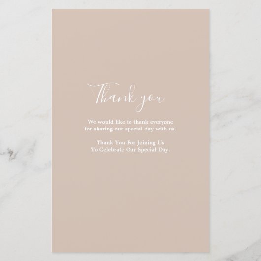 Boho Pampas Grass Arch trouwprogramma (Achterkant)