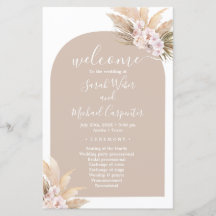 Boho Pampas Grass Arch trouwprogramma