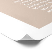 Boho Pampas Grass Arch Wedding Seding Chart Poster (Hoek)