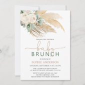 Boho Pampas Grass Baby Brunch Baby shower Kaart (Voorkant)