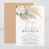 Boho Pampas Grass Baby Brunch Baby shower Kaart (Voorkant / Achterkant)
