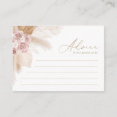 Boho Pampas Grass Baby shower Advies Kaart (Voorkant)