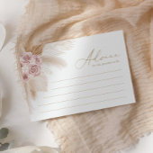 Boho Pampas Grass Baby shower Advies Kaart