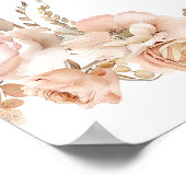 Boho Pampas Grass Baby shower Arch Welkom Poster (Hoek)