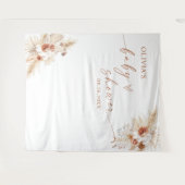 Boho Pampas Grass Baby shower Backdrop Wandkleed (Voorkant (horizontaal))