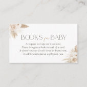 Boho Pampas Grass Baby shower Books for Baby Informatiekaartje (Voorkant)