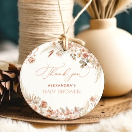 Boho Pampas Grass Baby shower Dank u Bedankjes Labels