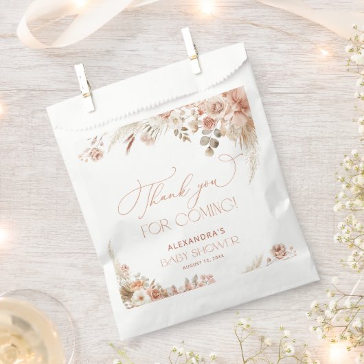 Boho Pampas Grass Baby shower Dank u Bedankzakje (Geknipt)