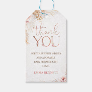 Boho Pampas Grass Baby shower Dank u Cadeaulabel