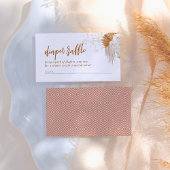 Boho Pampas Grass Baby shower Diaper Raffle Informatiekaartje