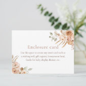 Boho Pampas Grass Baby shower Enclosure Kaart (Staand voorkant)