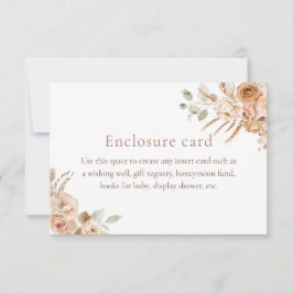 Boho Pampas Grass Baby shower Enclosure Kaart