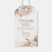 Boho Pampas Grass Baby shower Hartelijk dank Cadeaulabel (Voorkant)