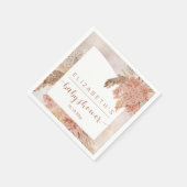 Boho Pampas Grass | Baby shower Hydrangeas Girl Servet (Hoek)