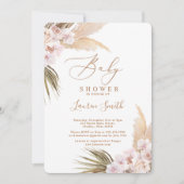 Boho pampas Grass Baby shower Kaart (Voorkant)