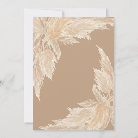 Boho Pampas Grass | BABY SHOWER Kaart (Achterkant)