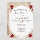 Boho Pampas Grass | BABY SHOWER Kaart (Voorkant / Achterkant)