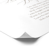 Boho Pampas Grass Baby shower Late Night Diapers P Poster (Hoek)