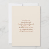 Boho Pampas Grass Baby shower meisje Kaart (Achterkant)