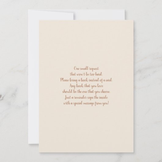 Boho Pampas Grass Baby shower meisje Kaart (Achterkant)