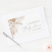 Boho Pampas Grass Baby shower Rechthoekige Sticker (Envelop)