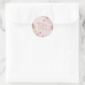 Boho Pampas Grass Baby Shower Ronde Sticker (Tas)