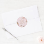 Boho Pampas Grass Baby Shower Ronde Sticker (Envelop)