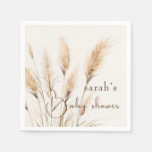 boho Pampas grass Baby shower Servet (Voorkant)