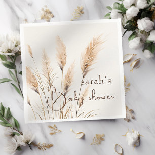 boho Pampas grass Baby shower Servet