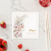 Boho Pampas Grass Baby shower servetten Blush (Insitu)