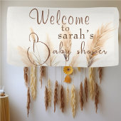 boho Pampas grass Baby shower Spandoek