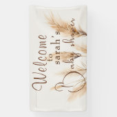 boho Pampas grass Baby shower Spandoek (Verticaal)