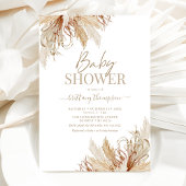 Boho Pampas Grass Baby shower Uitnodiging