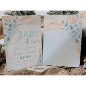Boho Pampas Grass Baby shower Uitnodiging Jongen B