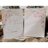 Boho Pampas Grass Baby shower Uitnodiging Meisje B