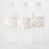 Boho Pampas Grass Baby shower Waterfles Etiket (Flessen)