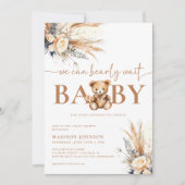 Boho Pampas Grass Baby shower We kunnen nauwelijks Kaart (Voorkant)